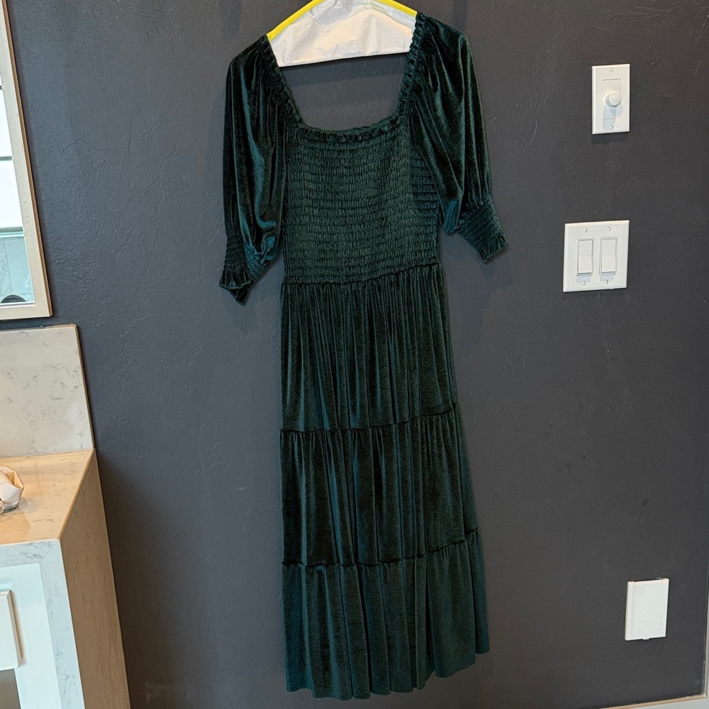Baltic Born Dark Green Long Sleeve Dress
